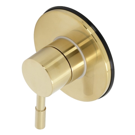 Kingston Brass KS3037DL Single-Handle Three-Way Diverter Valve with Trim Kit, Brushed Brass KS3037DL